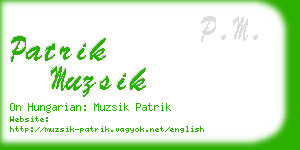 patrik muzsik business card